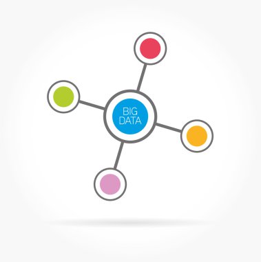 Büyük veri soyut molekül illüstrasyon