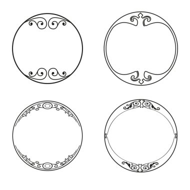 vektör çerçeve etiketleri kümesi süs vintage dekorasyon