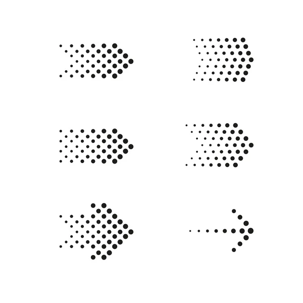 Set of arrows dots, halftone — Διανυσματικό Αρχείο