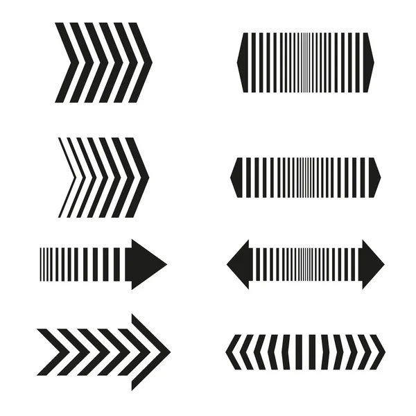Arrows set linear design elements — ストックベクタ