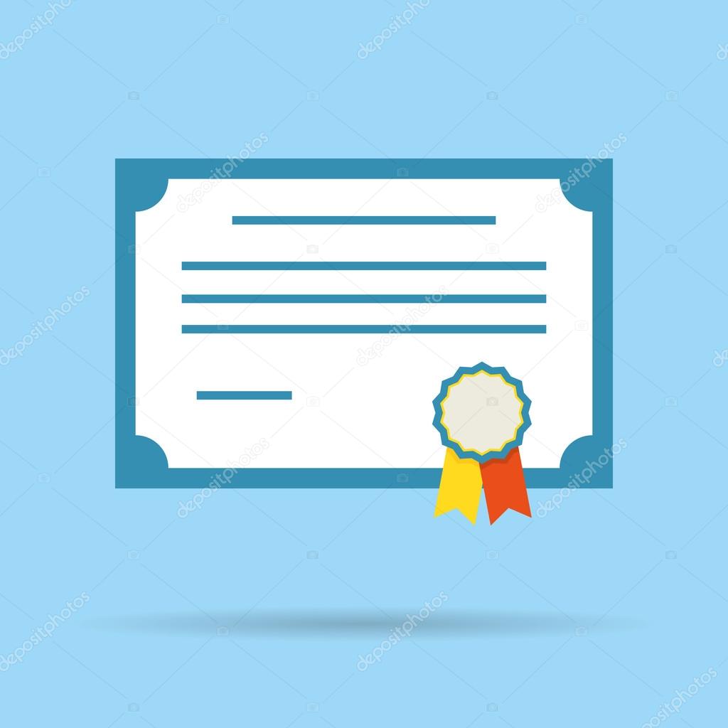 Certificate vector diploma illustration icon Stock Vector by ©alvaroc Certificate vector diploma illustration icon Stock Vector by ©alvaroc