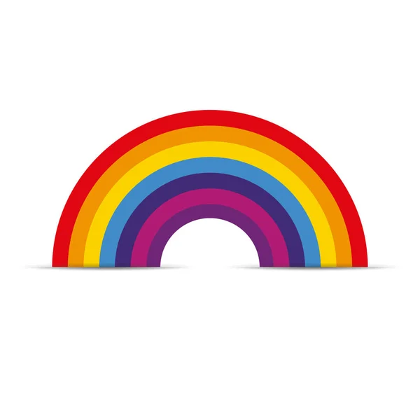 Rainbow icon flat vector — Stock Vector