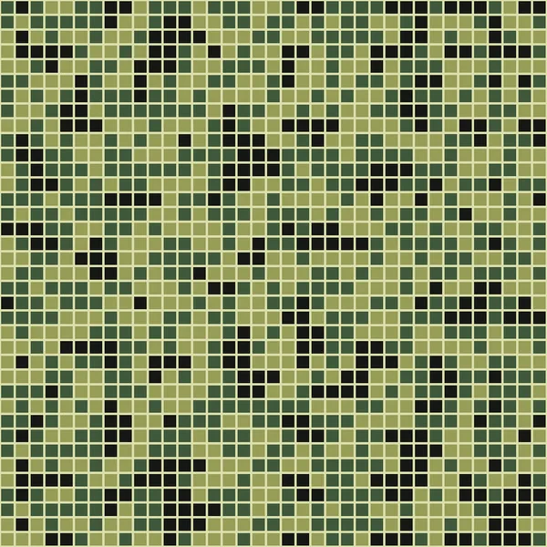 Vector patrón sin costura en estilo camuflaje, patrón de mosaico textil, fondo abstracto — Vector de stock