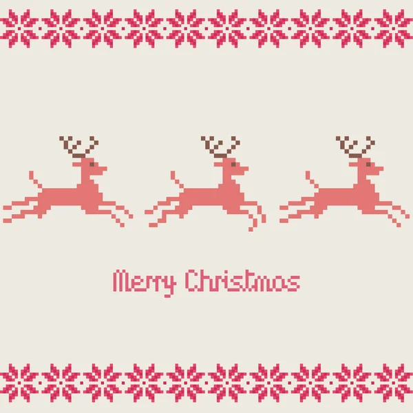 Feliz Navidad píxeles vector — Archivo Imágenes Vectoriales
