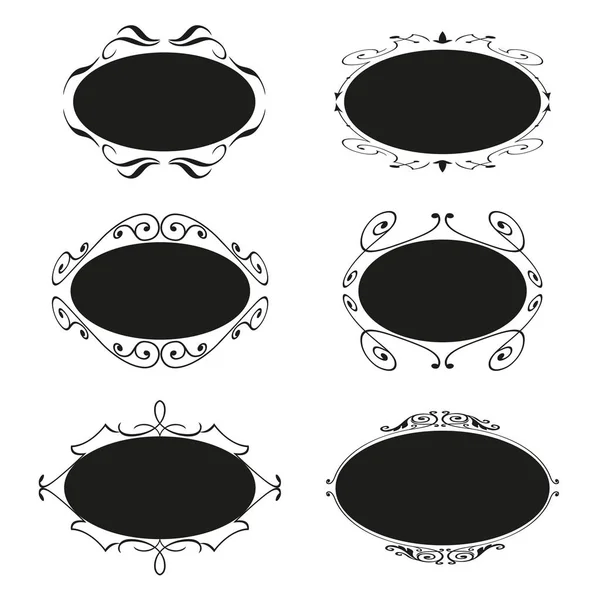 矢量框架集观赏性老式装饰 — 图库矢量图片