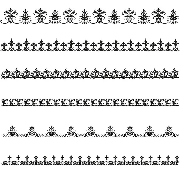 Vecchio set di disegni di confine — Vettoriale Stock