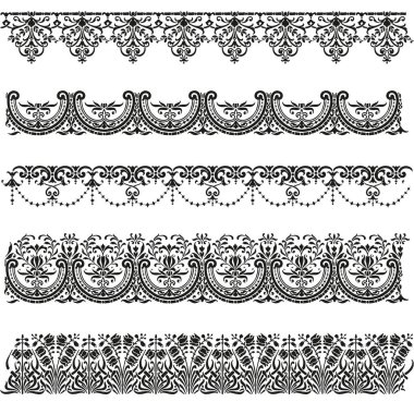 Eski sınır tasarımlar set vektör