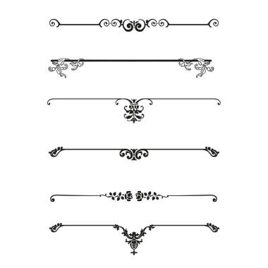 Kaligrafi tasarım öğeleri ve sayfa dekor seti