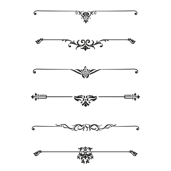 Conjunto de elementos de design caligráfico e decoração de página —  Vetores de Stock