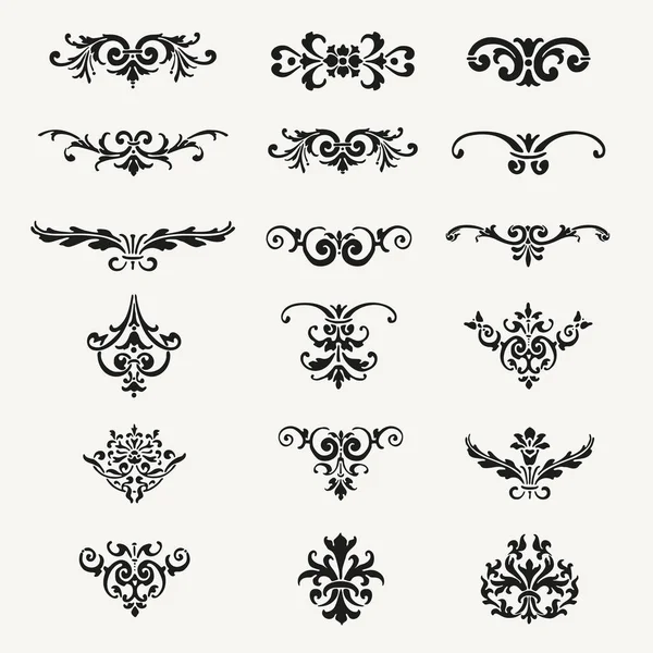 Calligraphic Decorative Design Elements Vintage Vector Illustration — Stock Vector