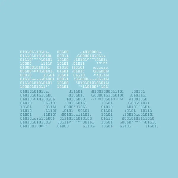 Big Data com ilustração vetorial de textura binária — Vetor de Stock