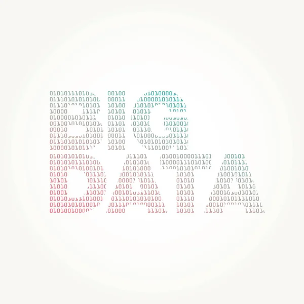 Big Data com ilustração vetorial de textura binária — Vetor de Stock