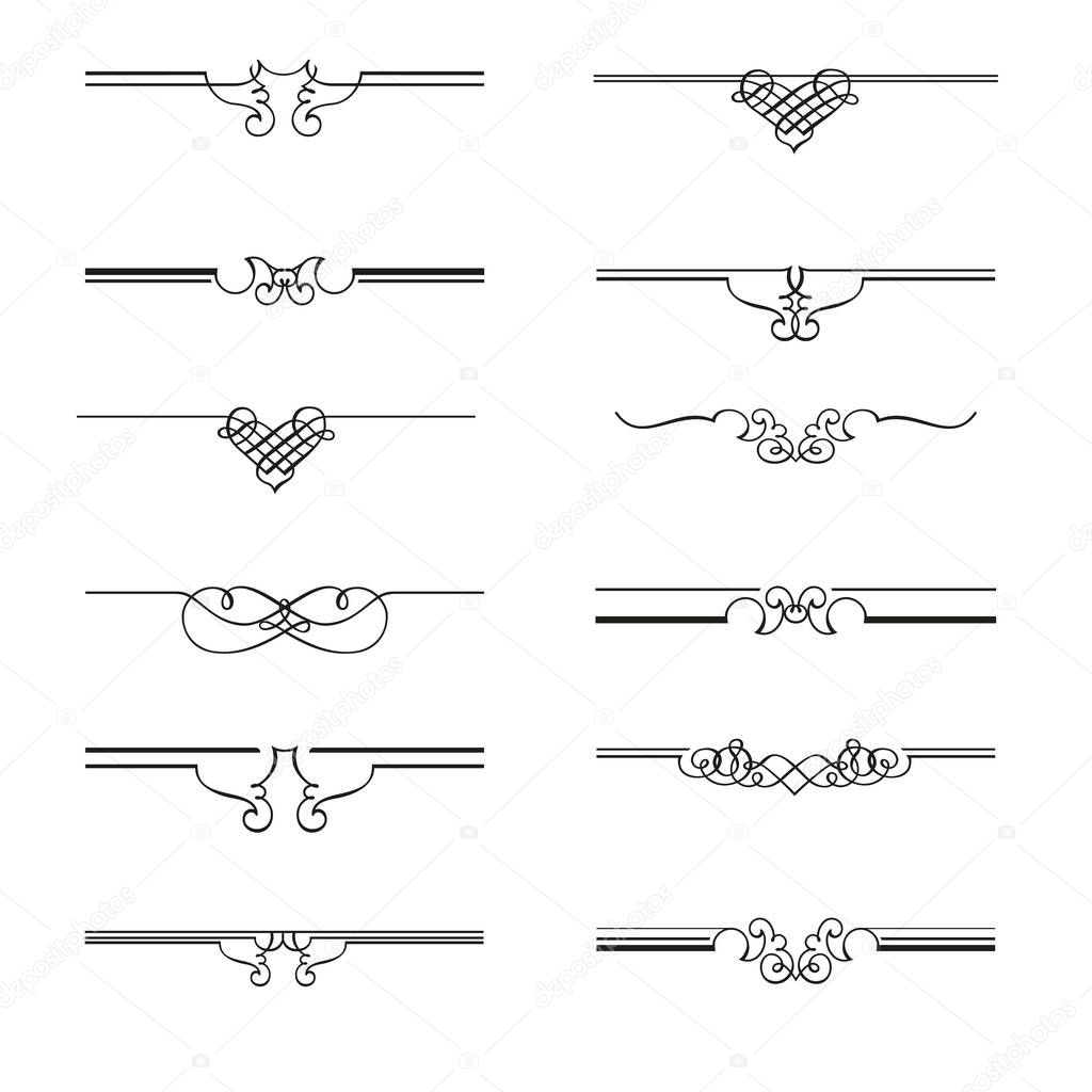 Vector Calligraphic page dividers