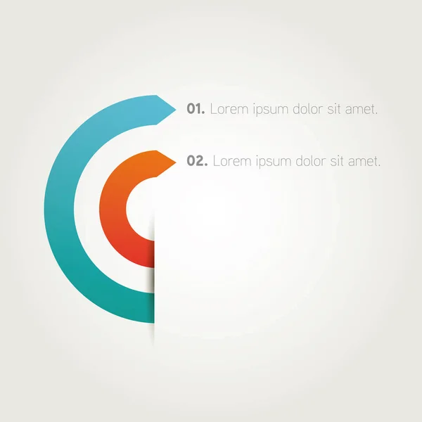Infographics bemutató nyilak sablon illusztráció — Stock Vector