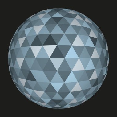 Soyut 3d üçgenler Küre