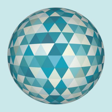 Soyut 3d üçgenler Küre