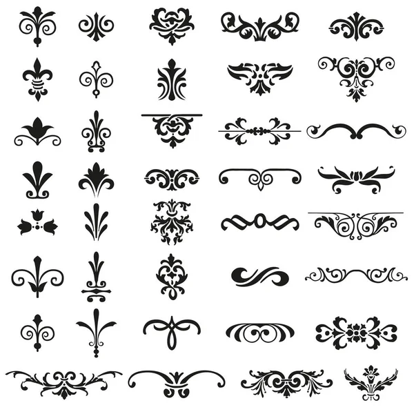 Kalligrafische Retro-Elemente und Seitendekoration Vintage Vector Design Ornamente — Stockvektor