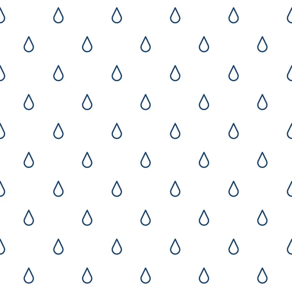 Nahtloses Muster mit Tropfen Regen — Stockvektor