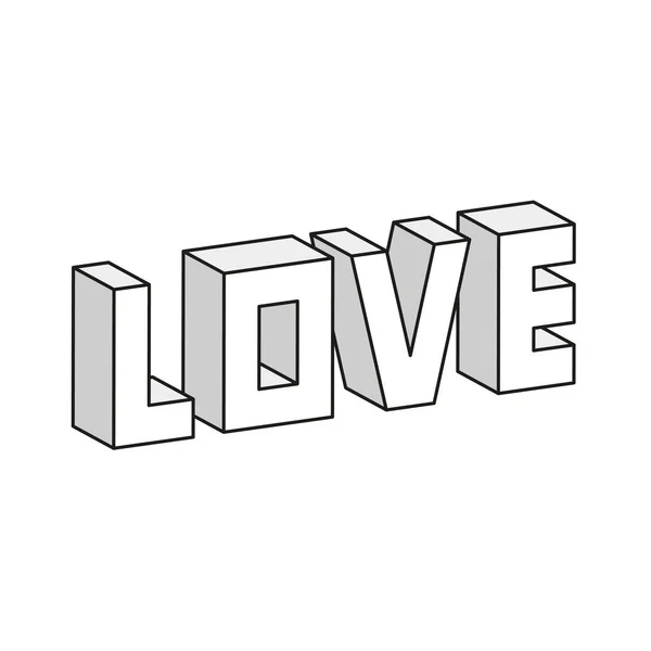 Вектор иллюстраций Love 3D — стоковый вектор