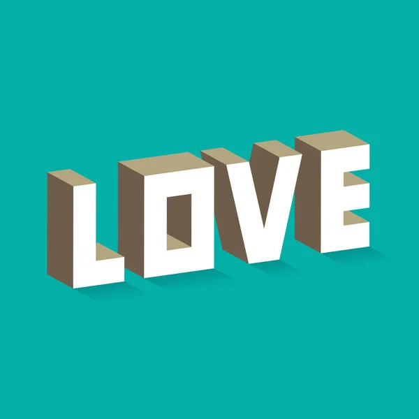 Αγάπη 3d εικονογράφηση διάνυσμα — Διανυσματικό Αρχείο