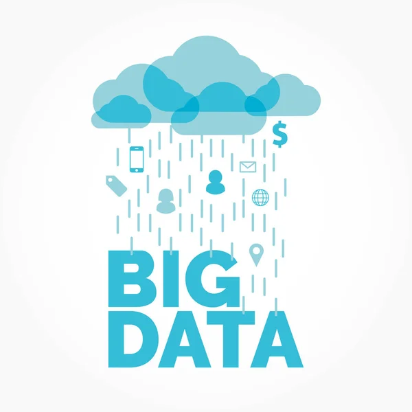 Illustration eines Big-Data-Wolkenvektors — Stockvektor