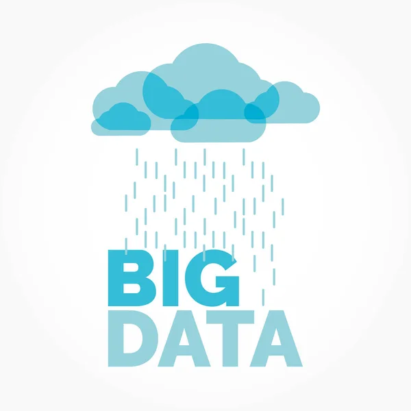 Illustration eines Big-Data-Wolkenvektors — Stockvektor