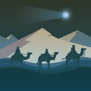 Kings magi illüstrasyon vektör 