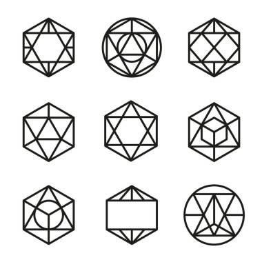 Soyut geometrik formlar vektör ayarla 