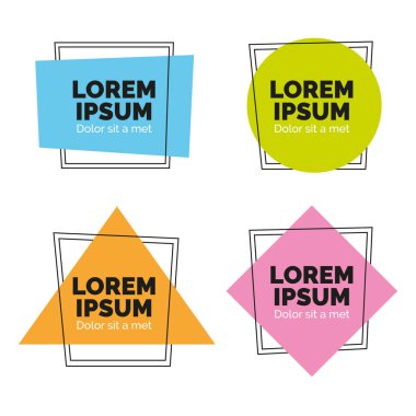 Afiş trendy geometrik vektör düz