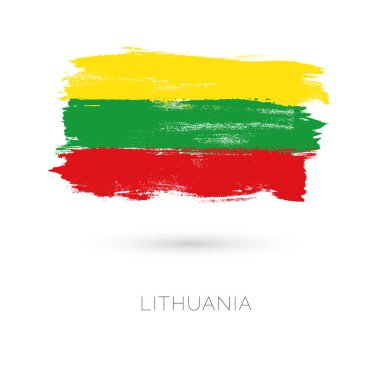 Litvanya renkli fırça darbeleri boyalı Ulusal ülke ben bayrak