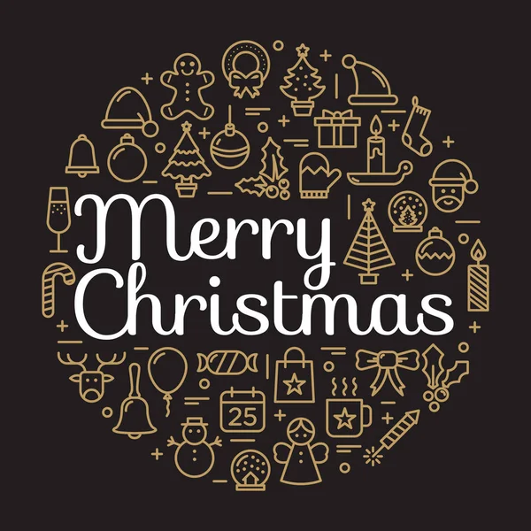 Поздравление с Рождеством на зимние праздники. Merry Christm — стоковый вектор
