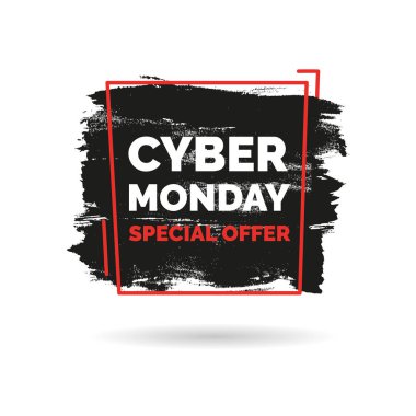 Cyber Pazartesi afiş. Satılık kavramı vektör çizim arka plan