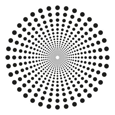 Dairesel formu konsantrik noktalar. Soyut vektör doku arka plan