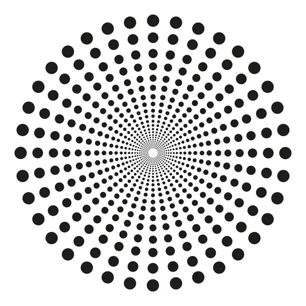Puntos concéntricos en forma circular. Fondo abstracto de textura vectorial Ilustraciones de stock libres de derechos