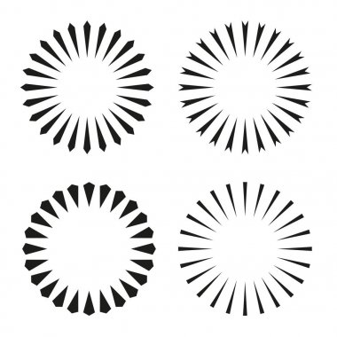 Işınları, kirişler öğesi. Sunburst, beyaz yıldız patlaması şekli. Radyoterapi