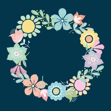 çiçek çelenk ile güzel tebrik kartı