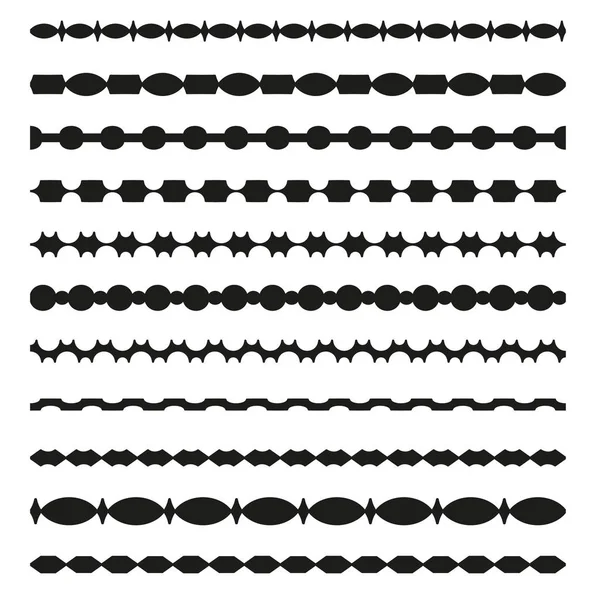 Conjunto de divisores de arte de bordas vetoriais em estilo geométrico —  Vetores de Stock