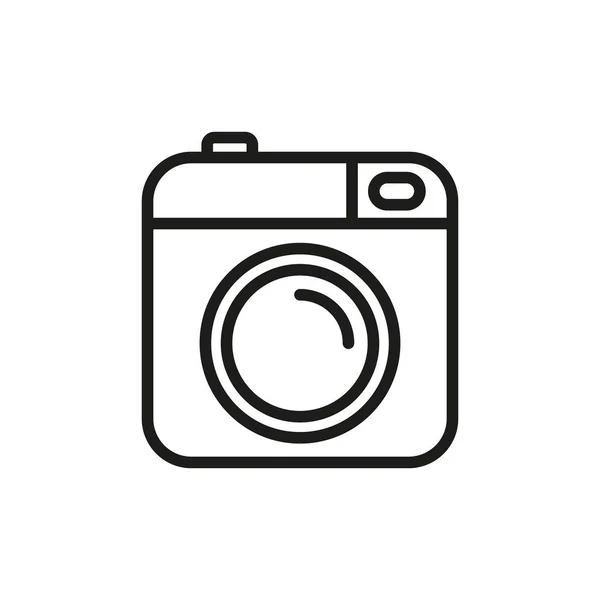 Camera vector icon. Photo line vector icon minimalistic flat — Stock Vector