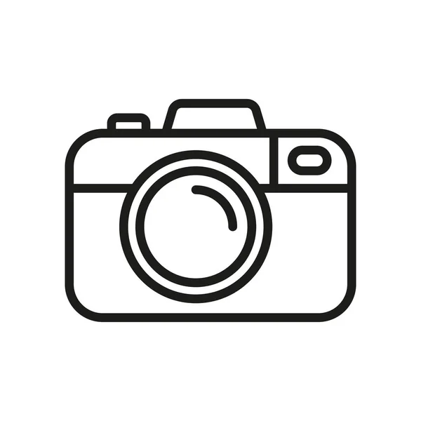 Camera vector icon. Photo line vector icon minimalistic flat — Stock Vector