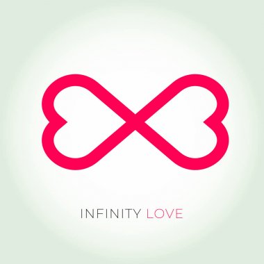 Sonsuz aşk logosunu görmeniz gerekir. Valentine ve ilişki vektör simgesi.
