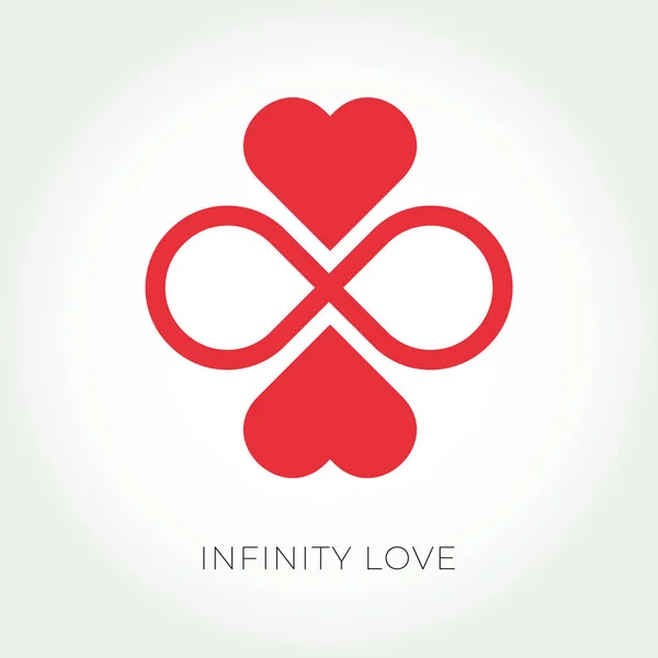 Logo de amor infinito. San Valentín y relación vector icono . — Archivo Imágenes Vectoriales