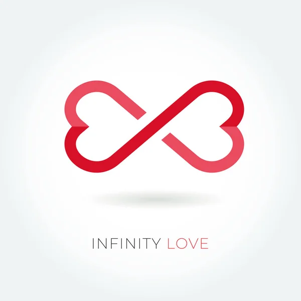 Oneindige liefde logo. Valentine en de relatie vector-pictogram. — Stockvector