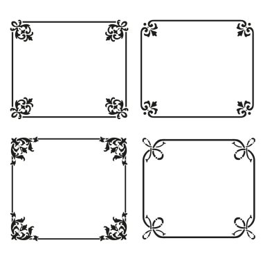 Dekoratif çerçeveleri ve borders arka planlar vintage tasarım öğesi kümesi