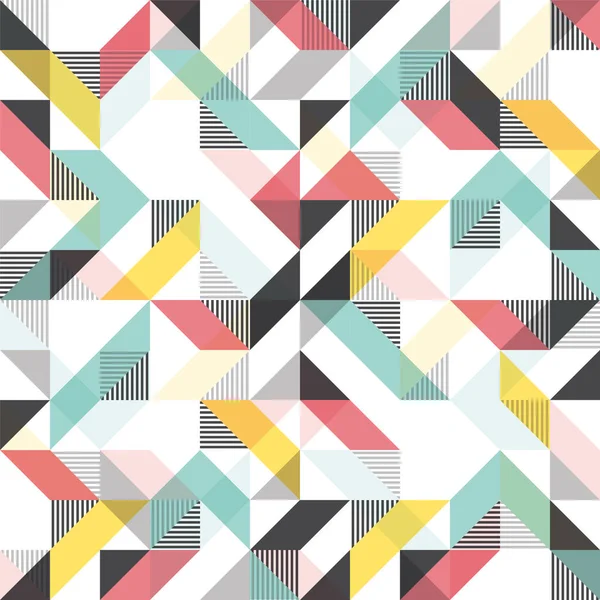 Modern background with triangles and lines. Pattern of geometric colored shapes — Stock Vector