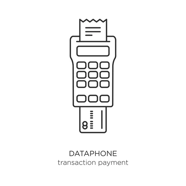 Рисунок векторной иконки транзакции Dataphone — стоковый вектор