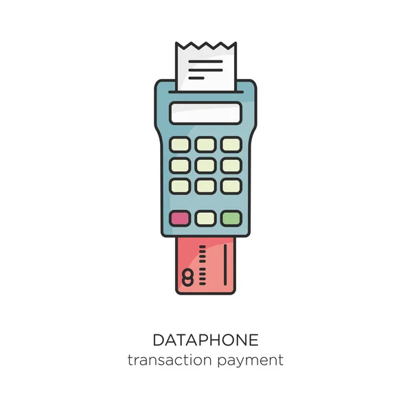 Рисунок векторной иконки транзакции Dataphone — стоковый вектор