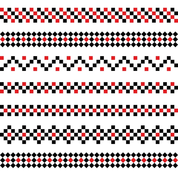 Set di bordi e divisori senza soluzione di continuità mosaico . — Vettoriale Stock