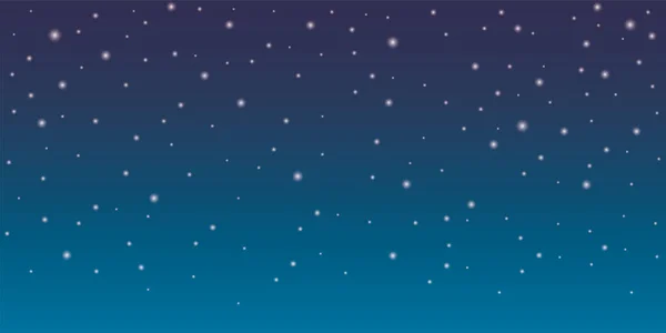 Fond bleu de l'espace avec étoiles, cosmos, nuit brillant ciel étoilé — Image vectorielle