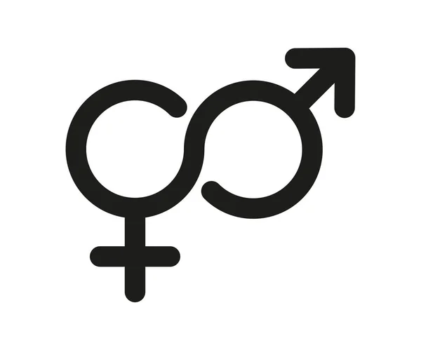 Gender Symbol Related Vector Glyph Icon Isolated White Background Vector — Stock Vector