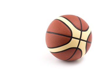 Basketbol beyazda izole